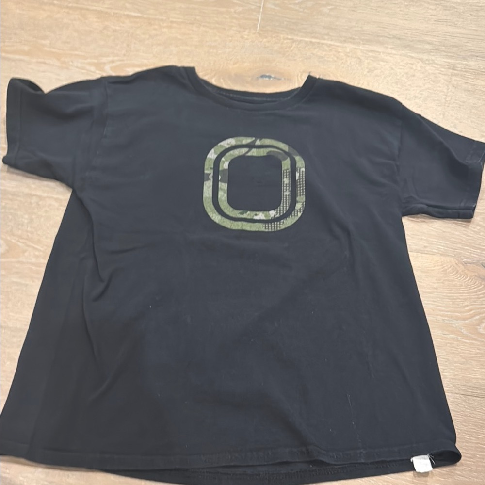 Overtime Black Kids T-Shirt with Camo Logo